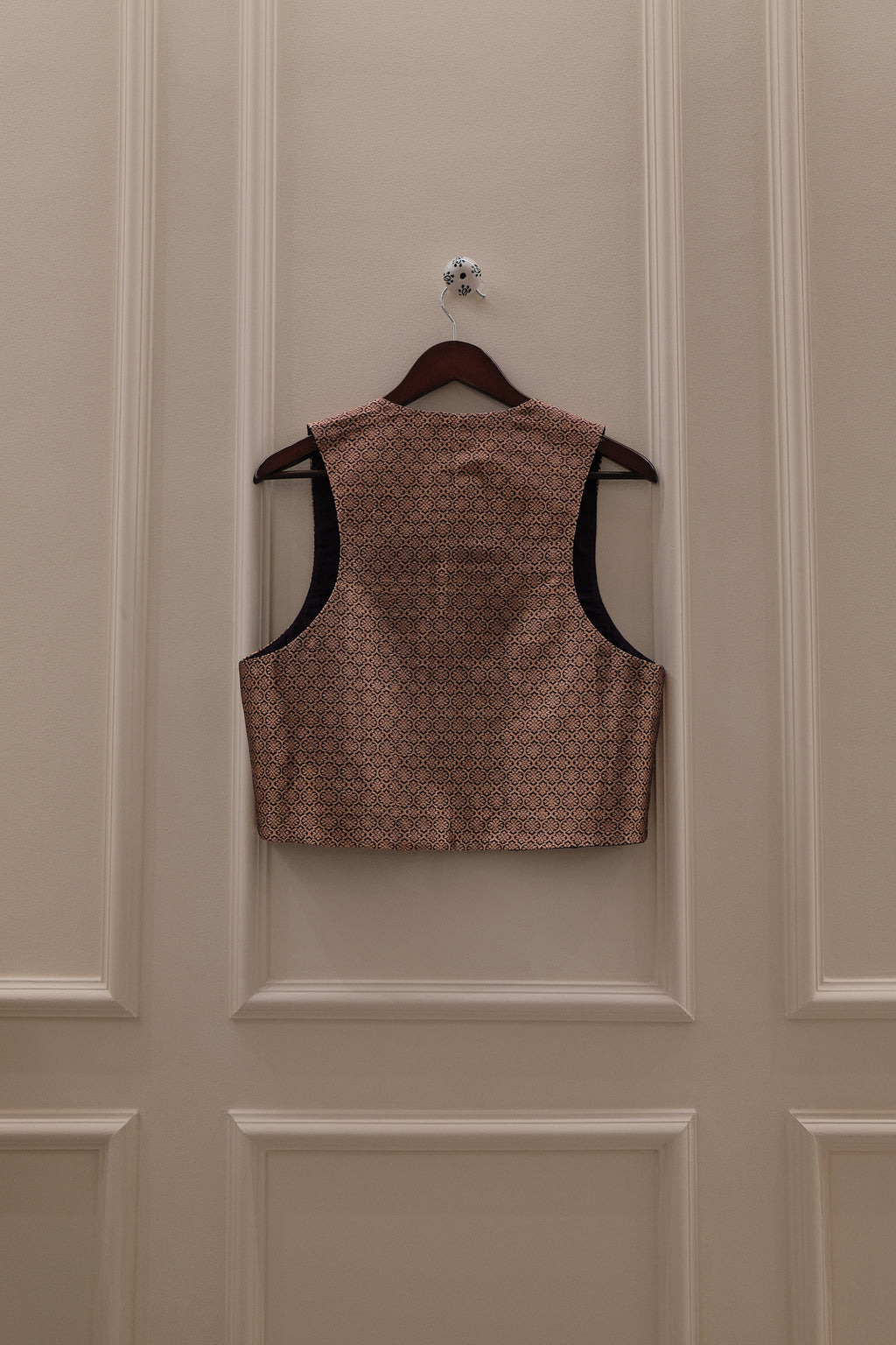 Saki Waistcoat in Plum · Antique Gunaa on Paat Silk