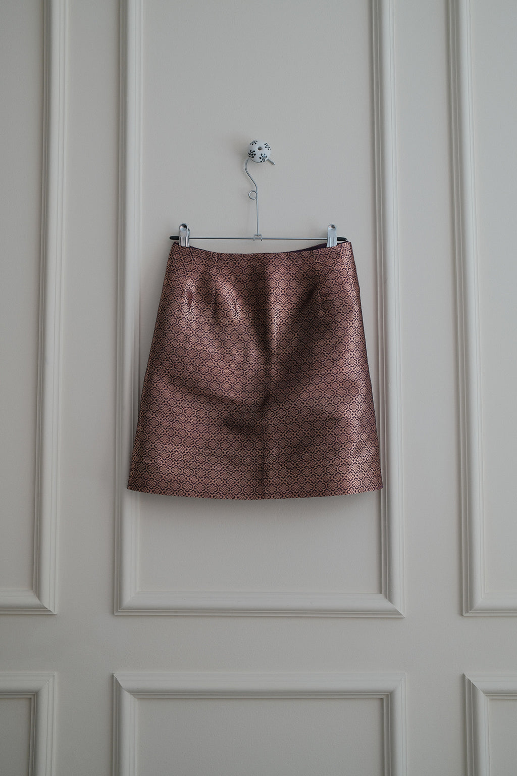 Saki Skirt in Plum · Antique Gunaa on Paat Silk