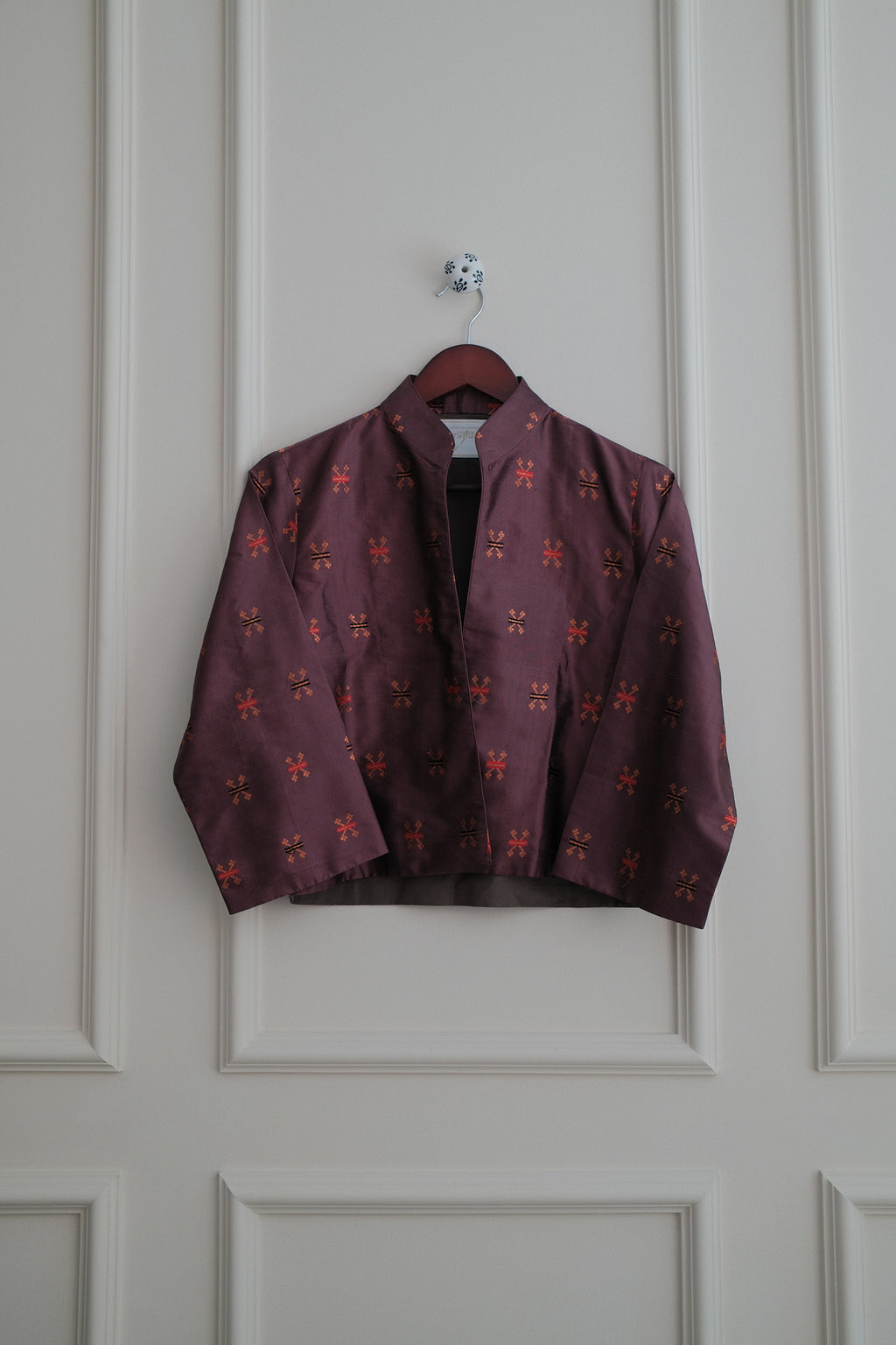 Areej Jacket in Fig · Antique Gunaa on Paat Silk