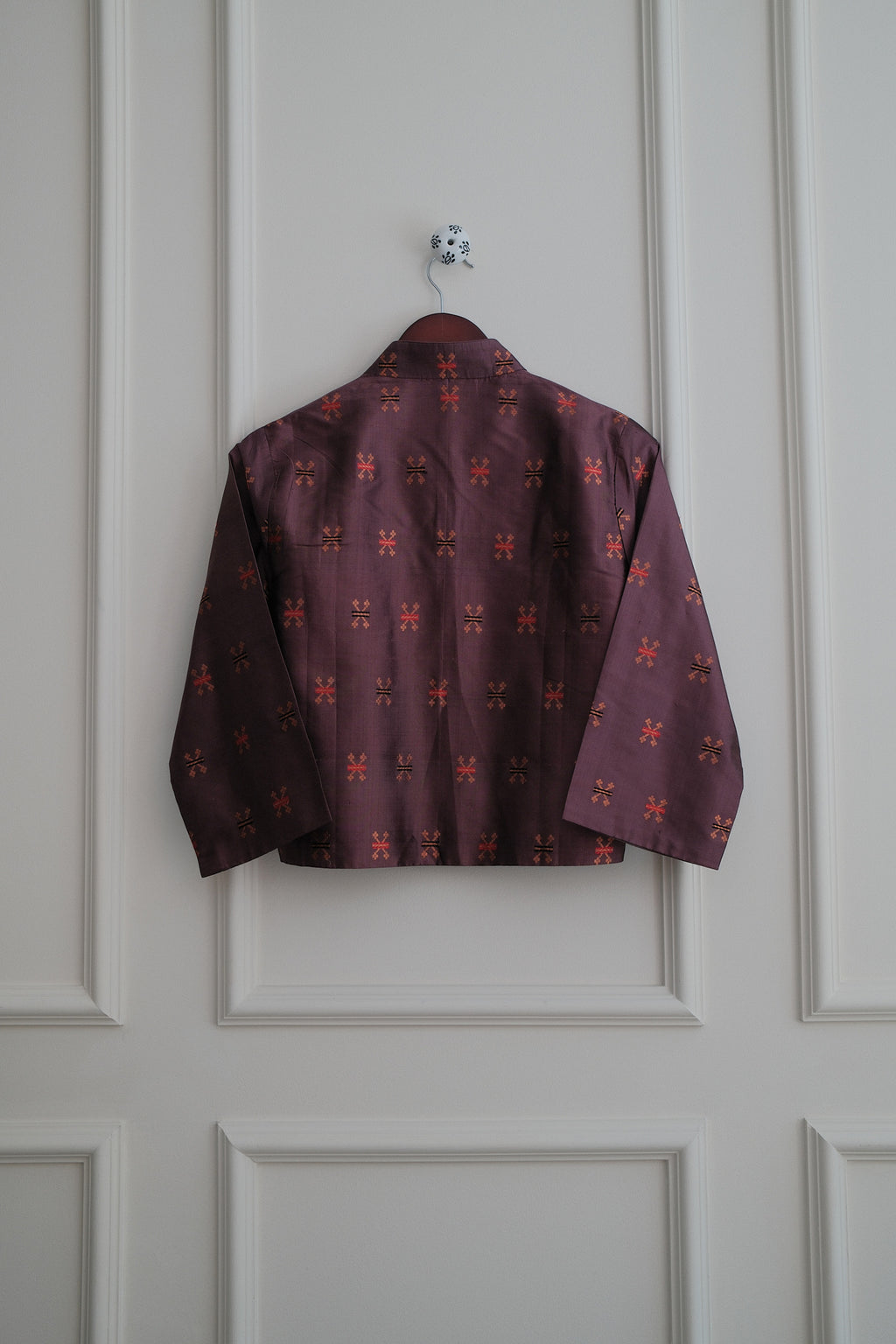 Areej Jacket in Fig · Antique Gunaa on Paat Silk
