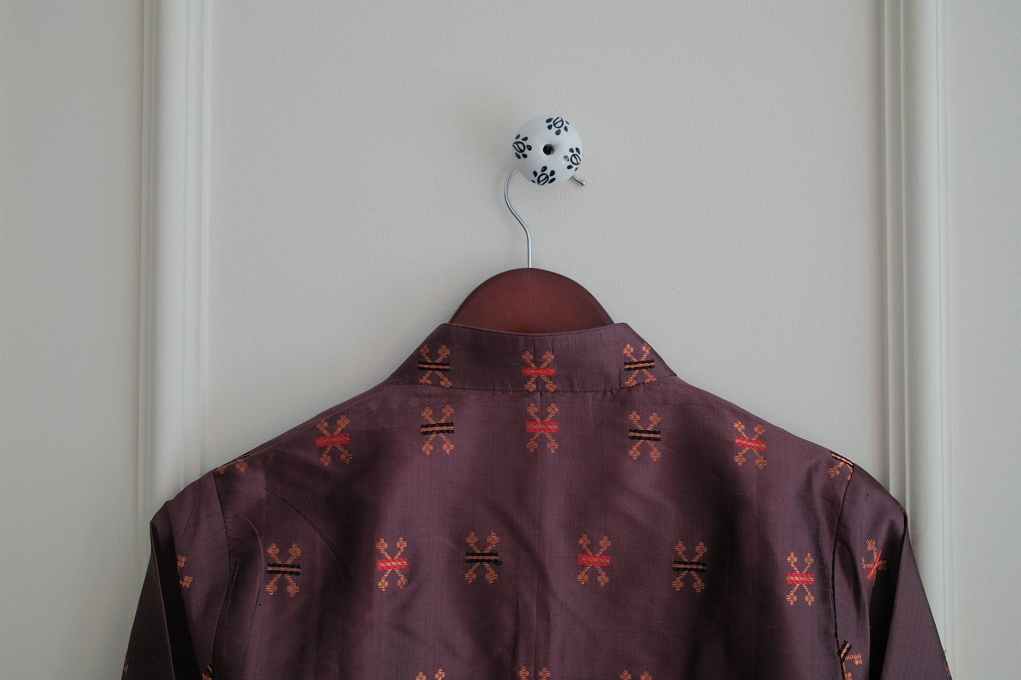 Areej Jacket in Fig · Antique Gunaa on Paat Silk