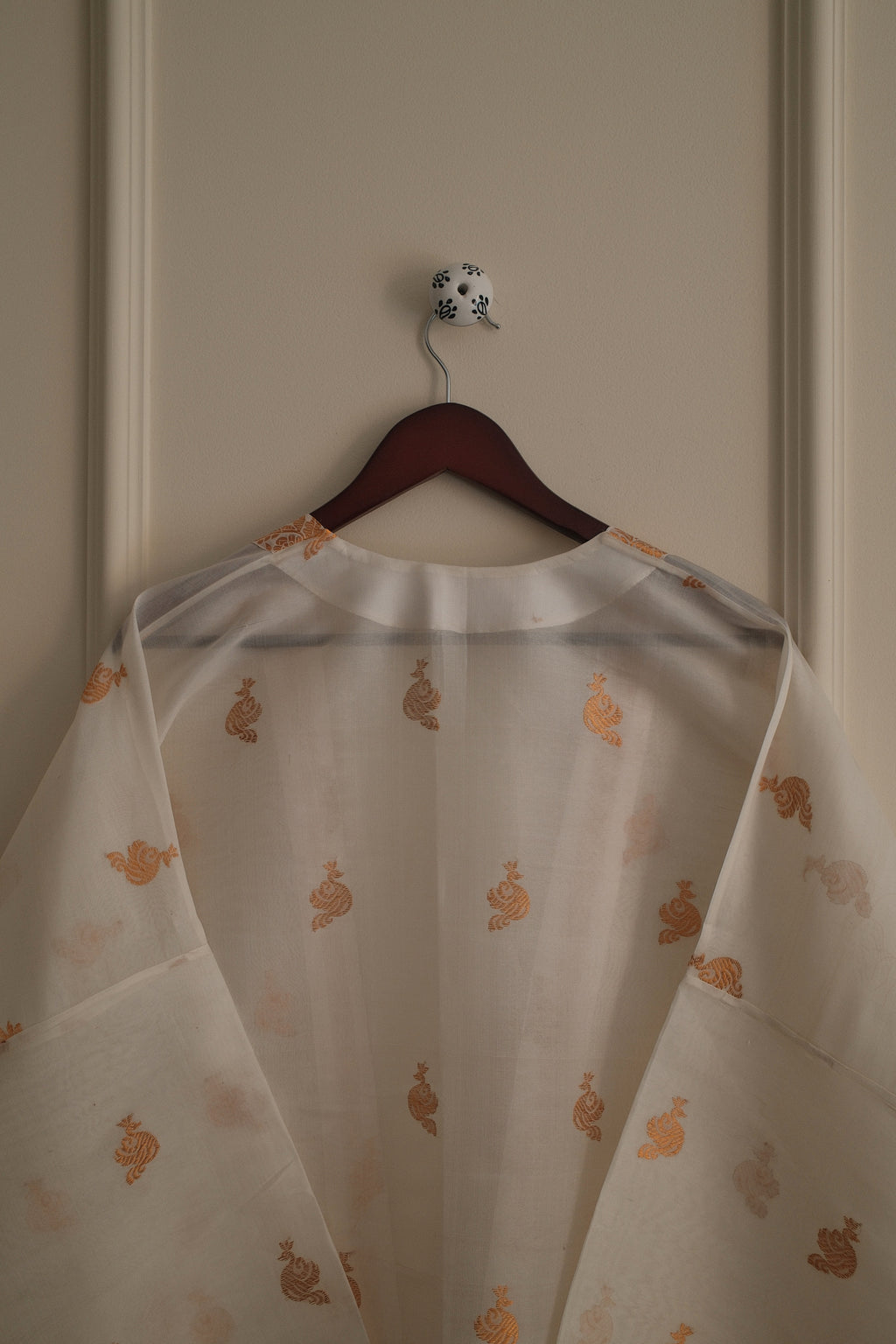 ‘The Kaguya’ in Birds of Paradise · Gold Gunaa on Kesa Paat Silk