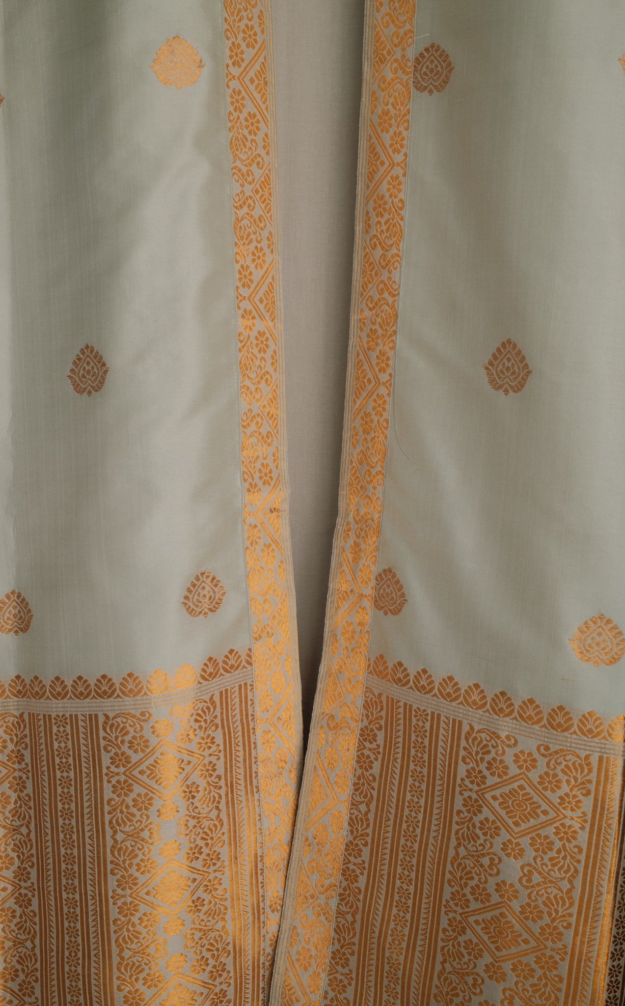 'The Rudaba' in Seafoam · Gold Gunaa on Paat Silk