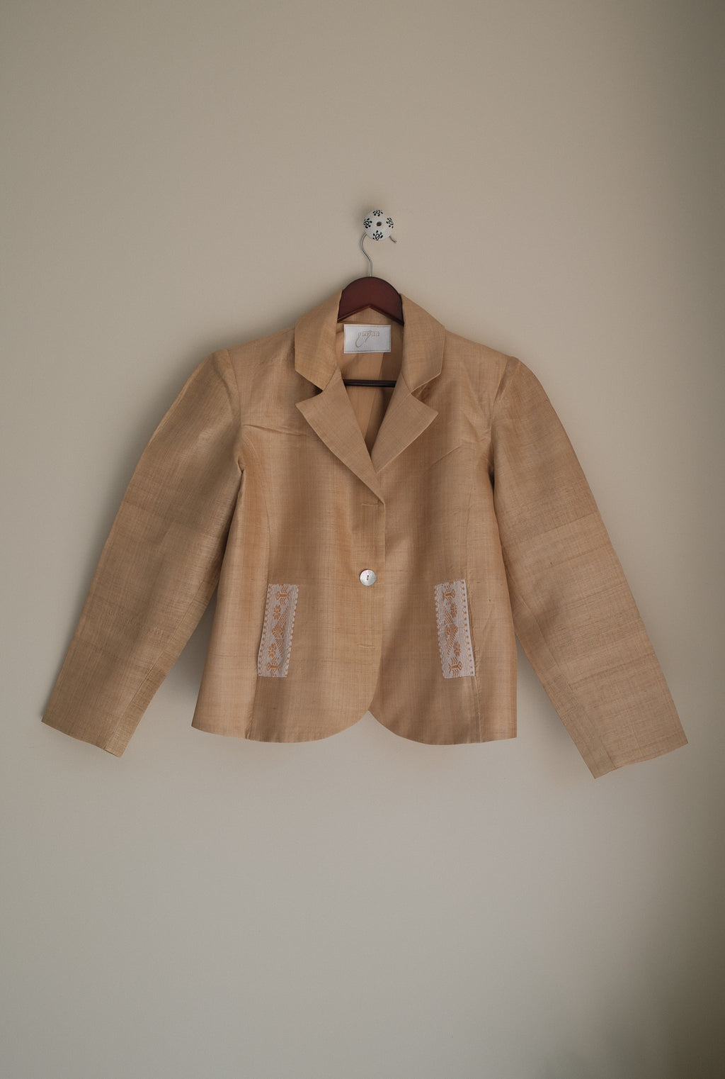 Bahi Blazer · Natural Muga Silk