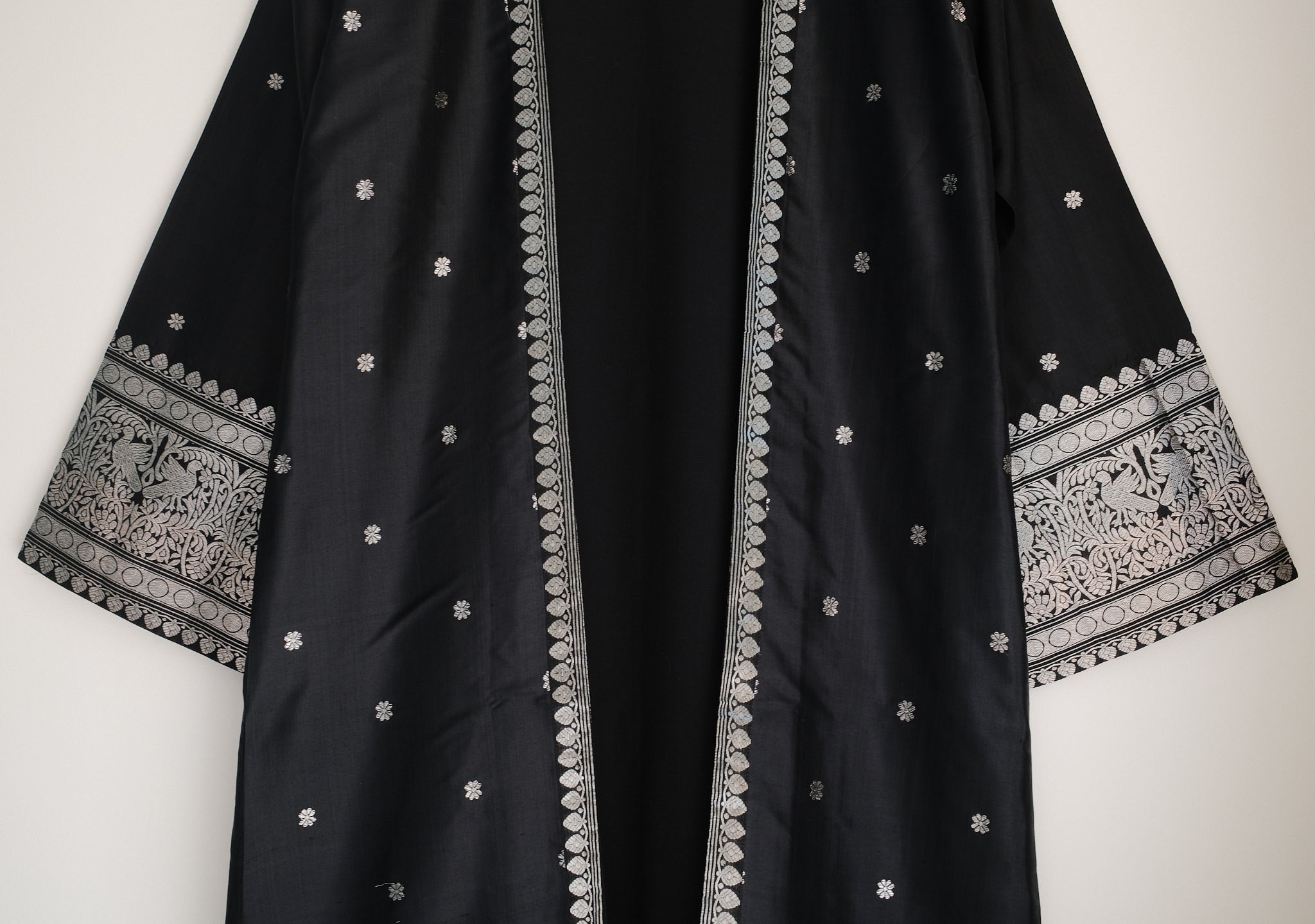 'The Rudaba' in Onyx · Silver Gunaa on Paat Silk
