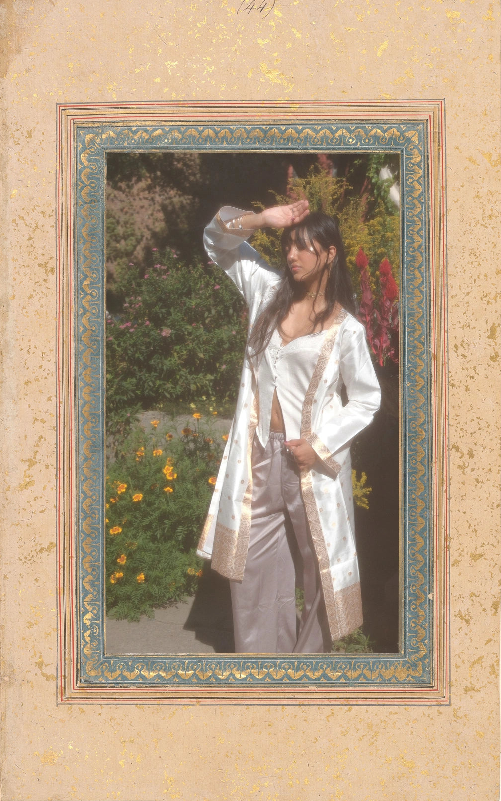 Kirana Jacket in Alabaster · Gold Gunaa on Paat Silk